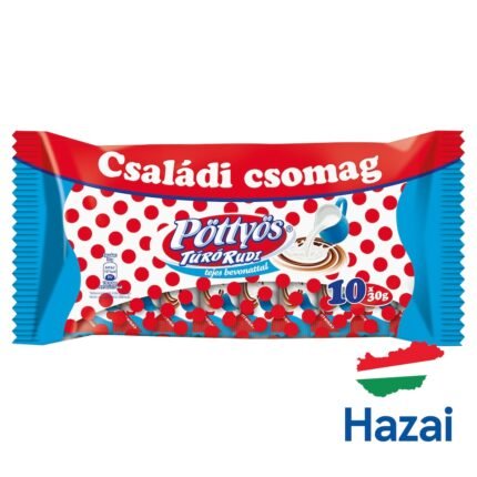 Pöttyös Túró Rudi natúr túródesszert tejes bevonattal 10 x 30 g (300 g)